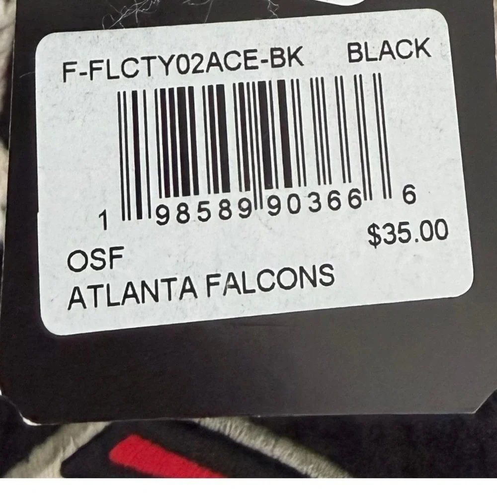 47 Brand Atlanta Falcons NFL Knit Pom Beanie Hat Black Red NEW